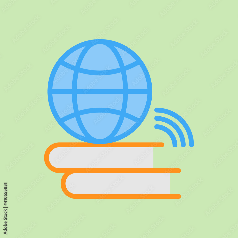 Flat design global education. Vector Illustration for mobile app, website.