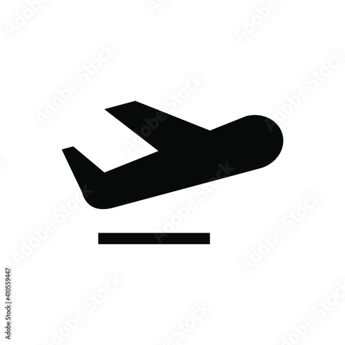 Plane take off icon vector graphic illustration