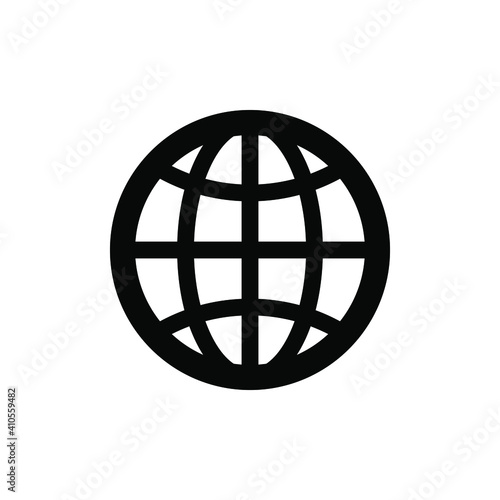 Globe world icon vector graphic illustration