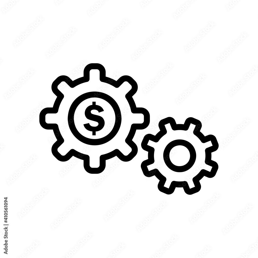 Setting icon vector illustration in line style about marketing and growth for any projects Setting icon vector illustration in line style about marketing and growth for any projects
