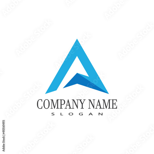 A Letter Logo Template vector icon illustration design