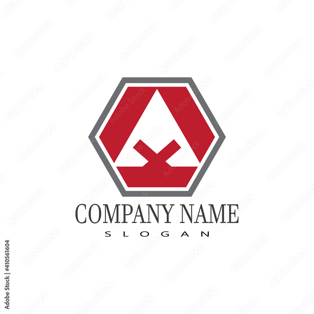 Fototapeta premium A Letter Logo Template vector icon illustration design