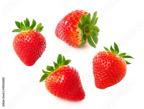 fresh strawberry isolated on white background.