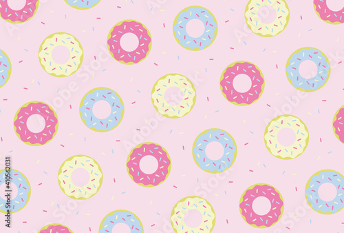 seamless pattern with donuts for social media posts, banner, greeting card, etc.