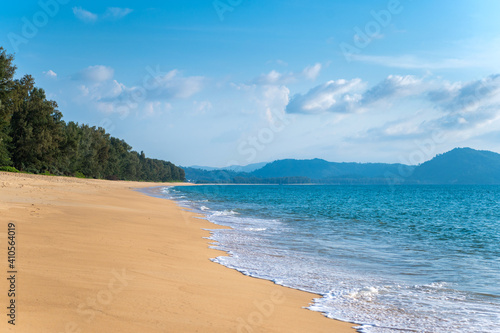 Natai Sea Beach Long and beautiful beach in Phang Nga Province  Thailand.