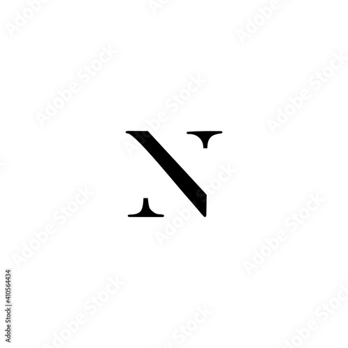 Letter N logo design template