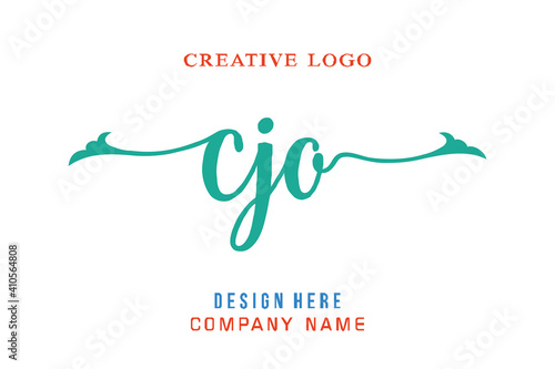 CJO  lettering logo is simple, easy to understand and authoritative photo