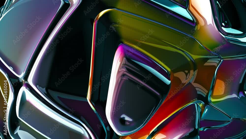 Abstract Multi Colored 3D Shiny Rotating Orb Background Loop