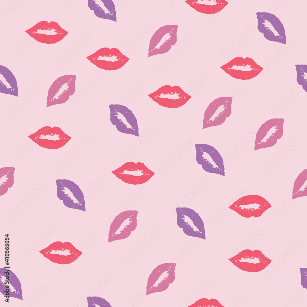 Glamour Lips Seamless Pattern vector Background Glamour Lips Seamless Pattern vector Background
