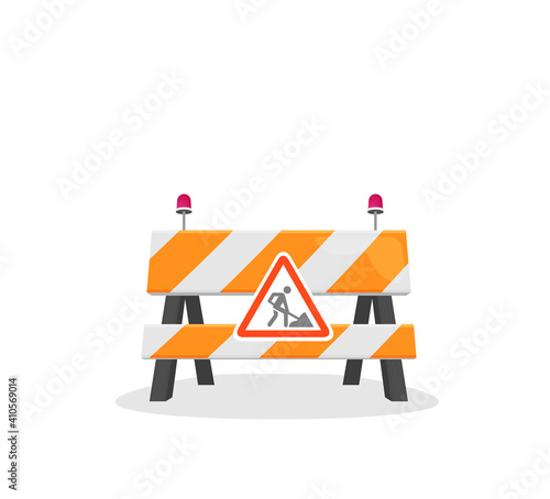 Under construction concept in flat design style, vector illustration