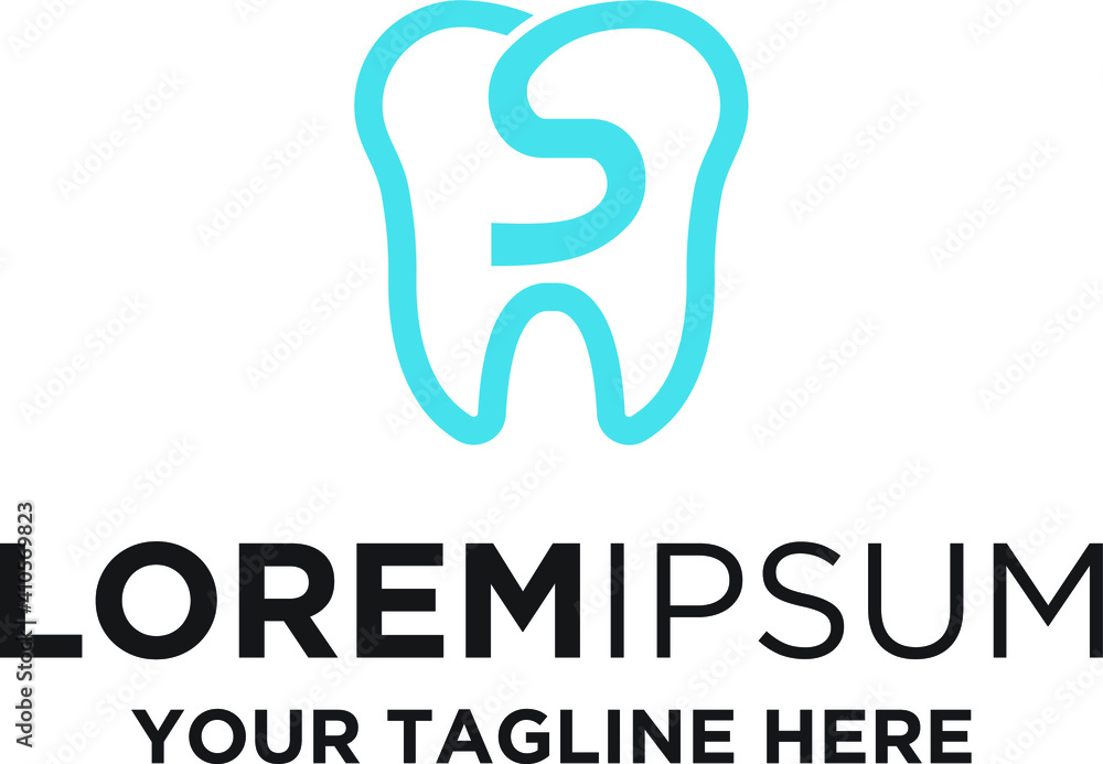 Obraz premium Dentist health letter S logo design