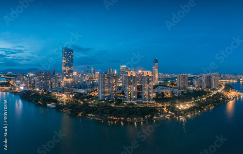 Night view of Huizhou City  Guangdong Province  China