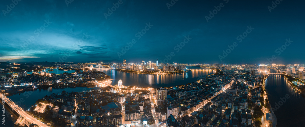 Night view of Huizhou City, Guangdong Province, China