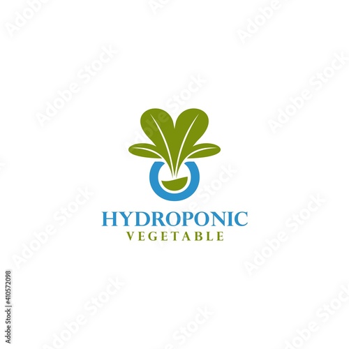 Hydroponic Vegetable Logo Design Vector