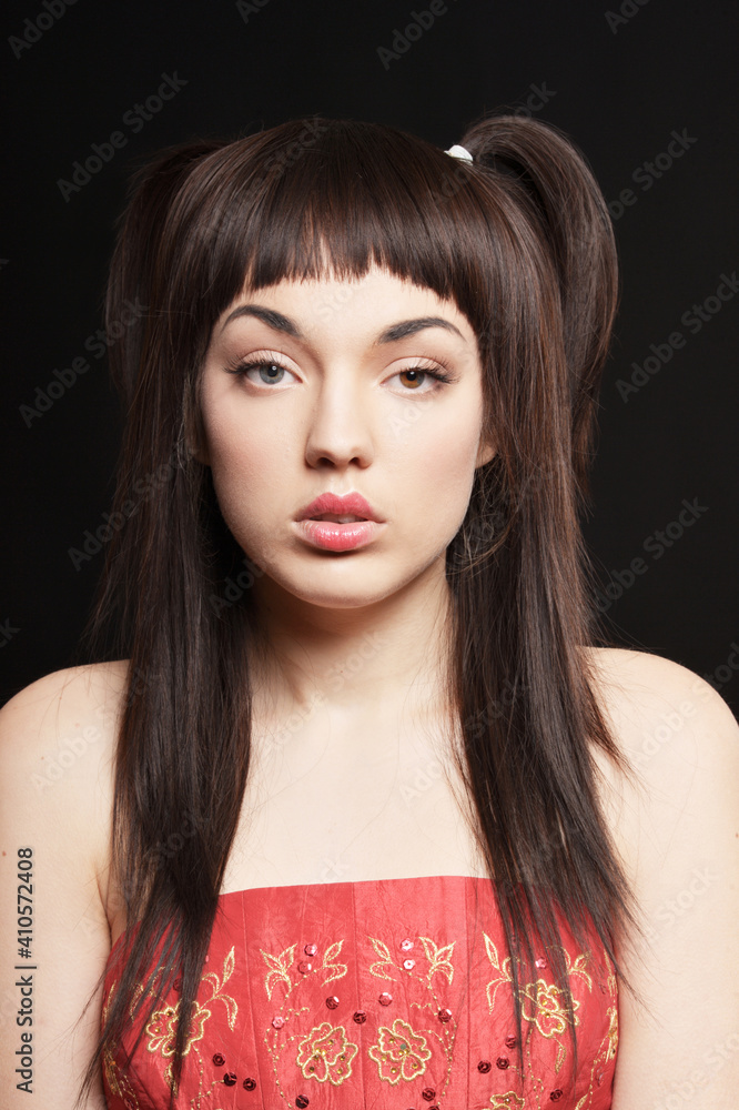 Fototapeta premium portrait of beautiful young woman posing