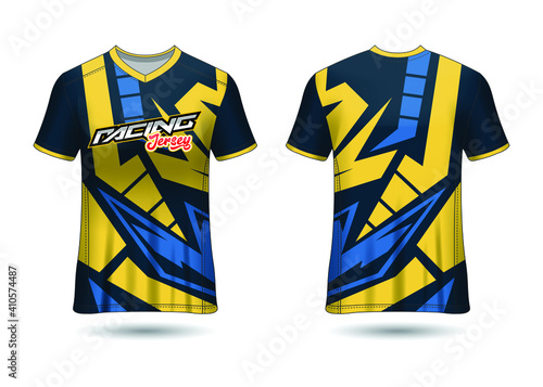 Racing Sport Jersey Template Design vector