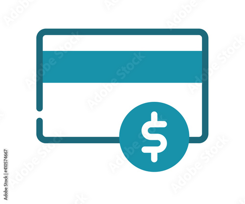 credit card cent payment single isolated icon with solid line style