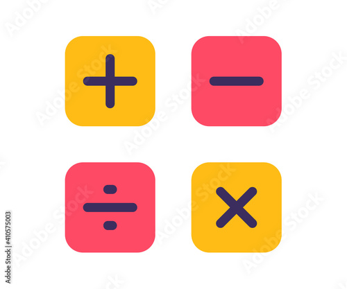 math calculate accounting single isolated icon with flat style