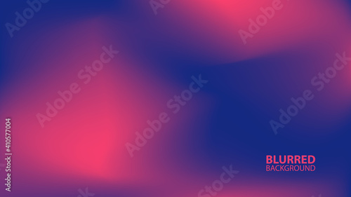Blurred background with modern abstract blurred color gradient. Smooth template for your graphic design. Vector illustration. 