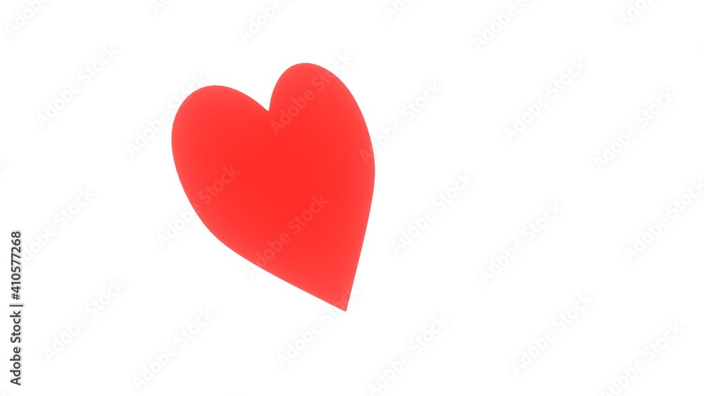 colored valentine red heart in white background colored valentine red heart in white background