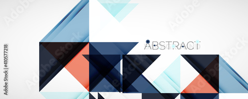 Set of vector triangle geometric backgrounds. Vector illustration for covers, banners, flyers and posters and other designs