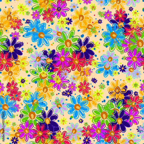 Seamless repeating floral pattern