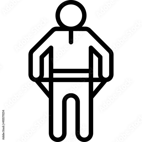 Empty pockets icon, Bankruptcy related vector