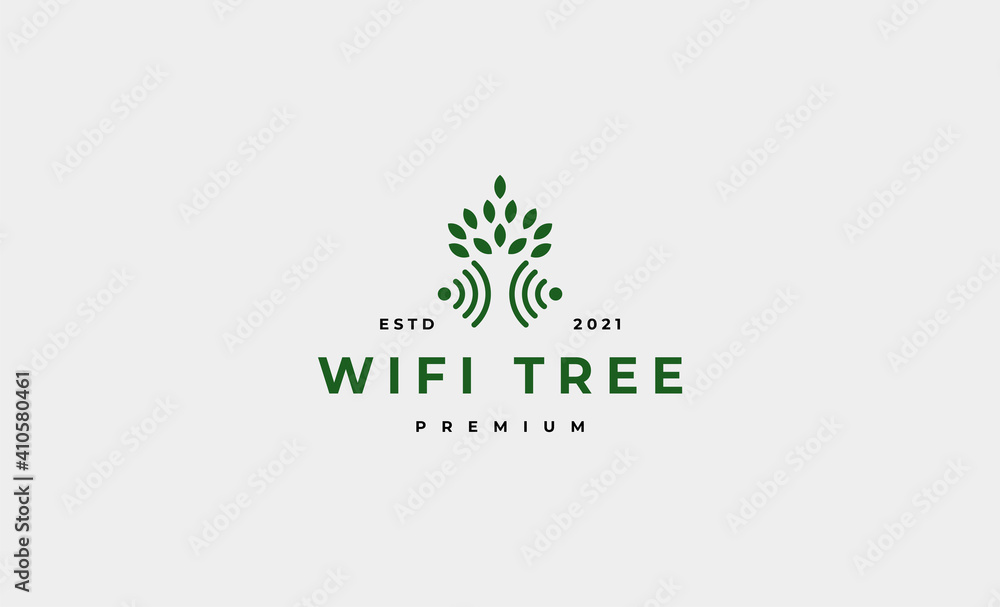 tree wifi logo design vector tree wifi logo design vector