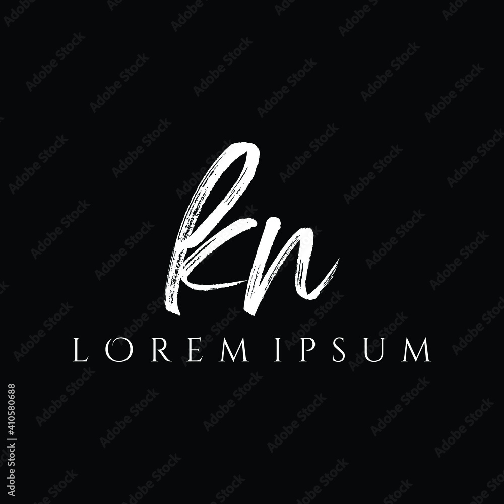 Letter KN luxury logo design vector Letter KN luxury logo design vector
