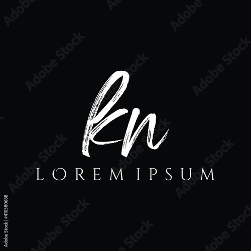 Letter KN luxury logo design vector