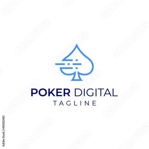 ace poker digital logo vector modern simple design concepts