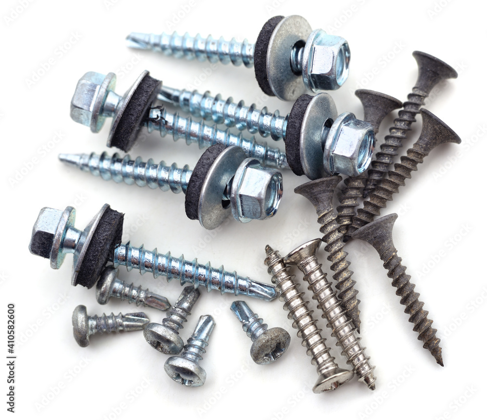 Various iron screws. Various iron screws.