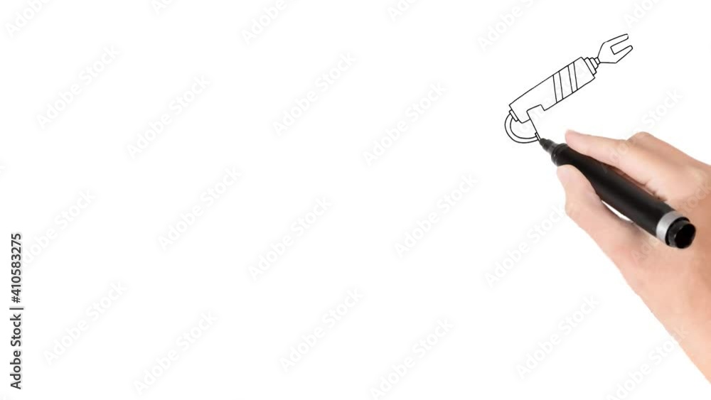 Industrial automation mechanic computer drawing whiteboard animation of job position Industrial automation mechanic computer drawing whiteboard animation of job position