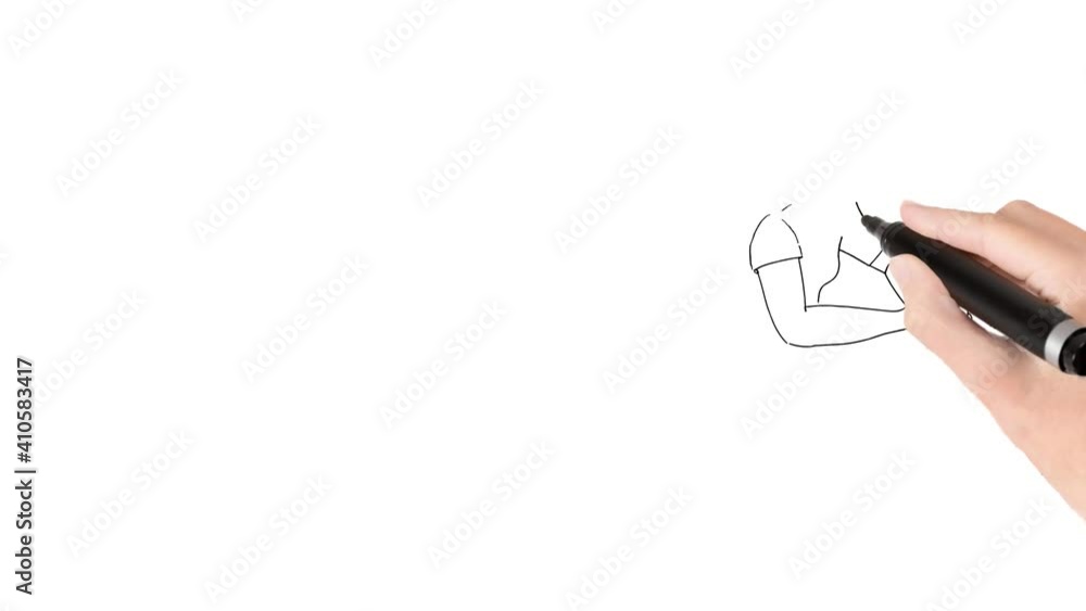 Geologist watching the ground computer drawing whiteboard animation of job position Geologist watching the ground computer drawing whiteboard animation of job position