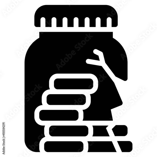 Broken coin jar icon, Bankruptcy related vector