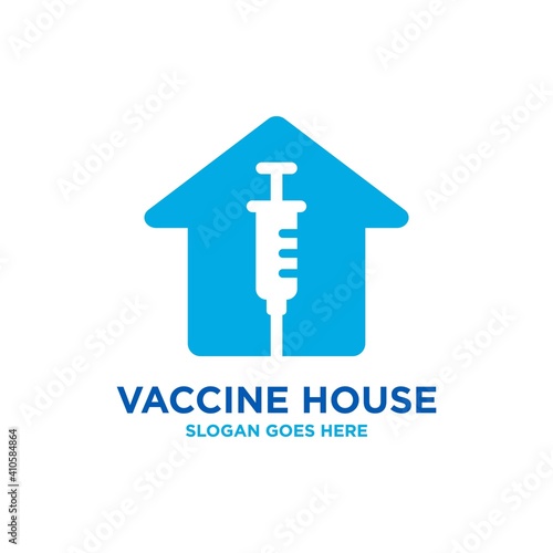 vaccine house logo design