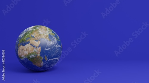 earth in blue space