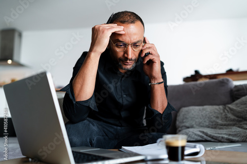 40 years old desperate entrepreneur facing debts