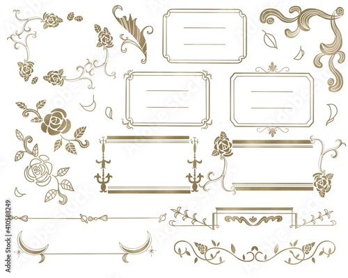 レトロモダンなアートフレームのイラスト素材