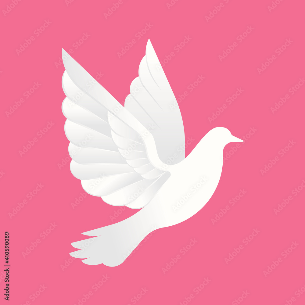 Dove logo icon Vector illustration. Abstract Flying dove logo elegant silhouette design vector flat design style. Dove logo, icon, symbol, emblem, template vector illustration design. Dove logo icon Vector illustration. Abstract Flying dove logo elegant silhouette design vector flat design style. Dove logo, icon, symbol, emblem, template vector illustration design.