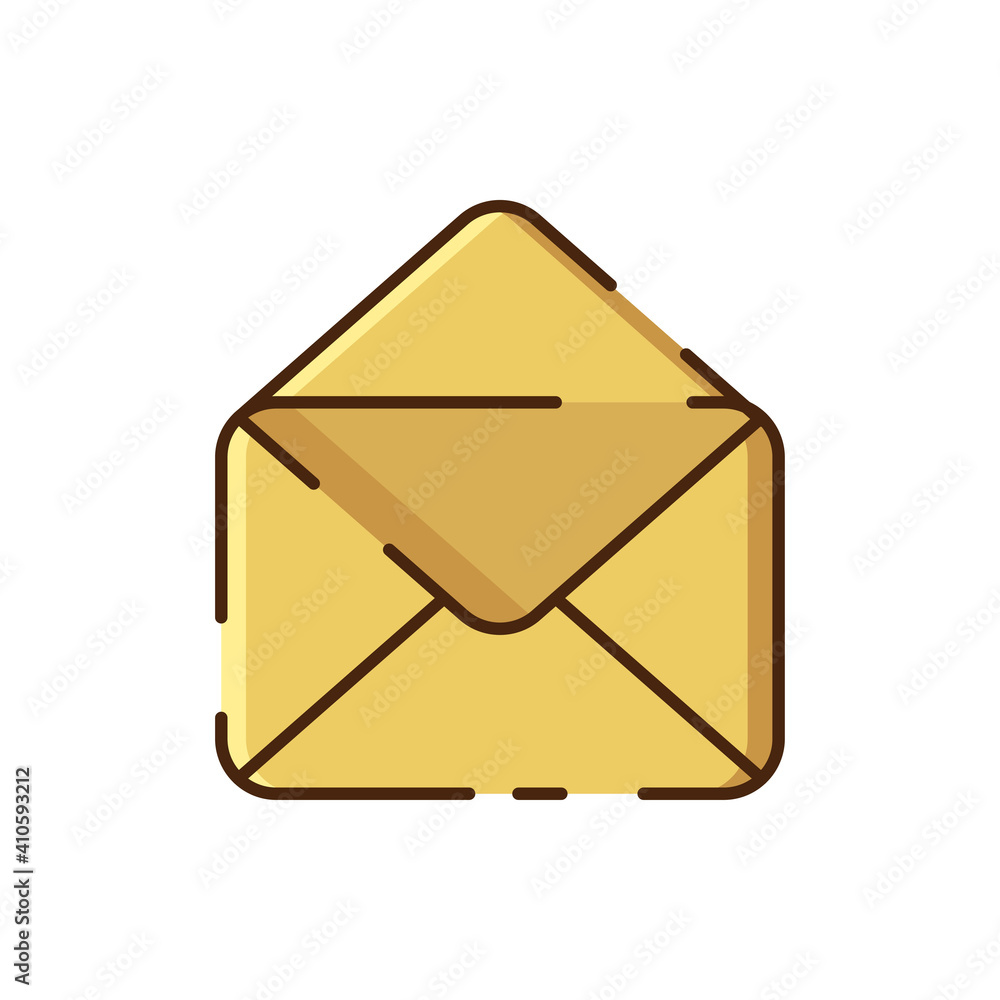 e-mail open icon vector flat design isolated on white background e-mail open icon vector flat design isolated on white background