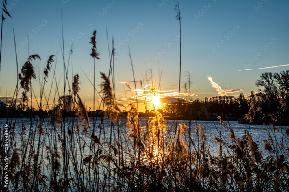 Beautiful dawn on a cold winter day at the so-called 