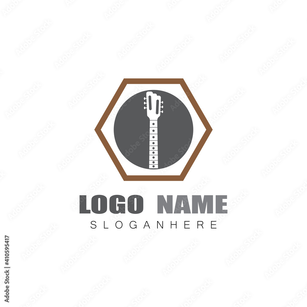 Guitar Wave Logo Template vector symbol nature Guitar Wave Logo Template vector symbol nature
