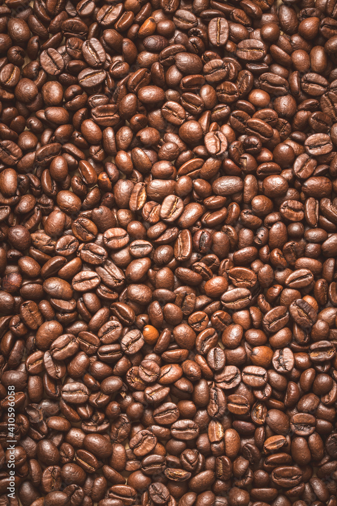 Naklejka premium Coffee beans background. 