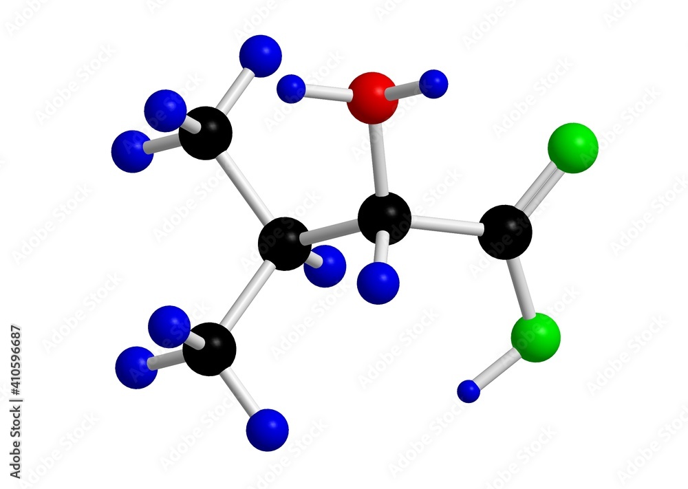 Molecular structure of valine Molecular structure of valine