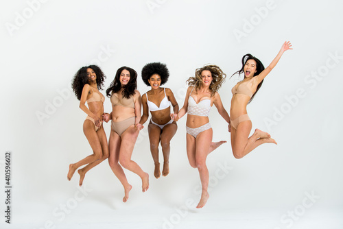 Beautiful women posing in underwear photo