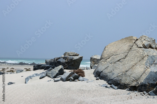 Beach in Oman, Masirah Island volcanic landscape photo