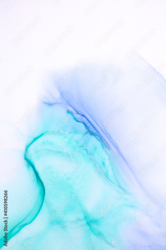 Obraz premium Alcohol ink colors translucent. Abstract multicolored marble texture background. Design wrapping paper, wallpaper. Mixing acrylic paints. Modern fluid art. Alcohol Ink Pattern