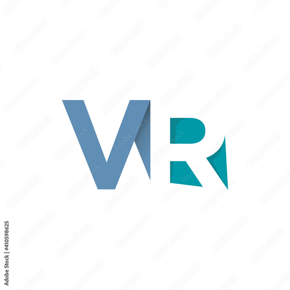 Initial VR letter typography logo Initial VR letter typography logo