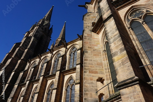 the St. Elizabeth Church in Marburg, Hessen, Germany, February